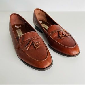 VINTAGE | Etienne Aigner Cognac Leather Tassel Loafers